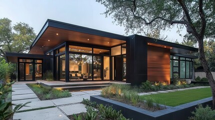 Modern Architectural Design of Stylish Home with Elegant Landscaping