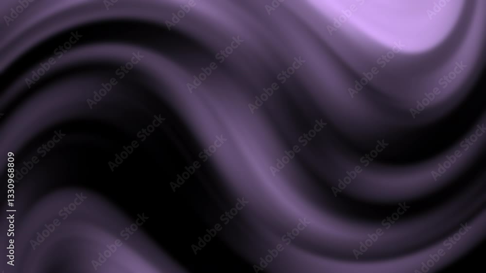 Poster a smooth, wavy abstract background in various shades of purple, creating a soft and calming visual e