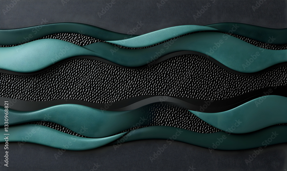 Poster abstract teal and black wave pattern background. modern, elegant design with textured surface. ideal