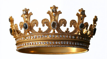 gold crown isolated on white