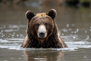 Obraz premium Black bear close-up in nature