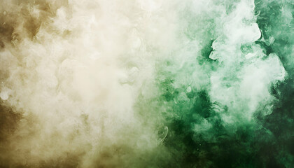 Obraz premium Abstract background with swirling smoke in shades of green and beige. Perfect for design projects needing a moody, atmospheric feel.