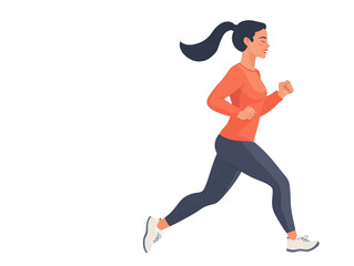 Obraz premium Animated Fitness Fun: A Cartoon Woman Exudes Determination and Joy While Working Out at the Gym Through Energetic Exercises and Vibrant Movements!