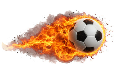 Fototapeta premium Fiery Soccer Ball: A Dynamic Image for Sport Enthusiasts
