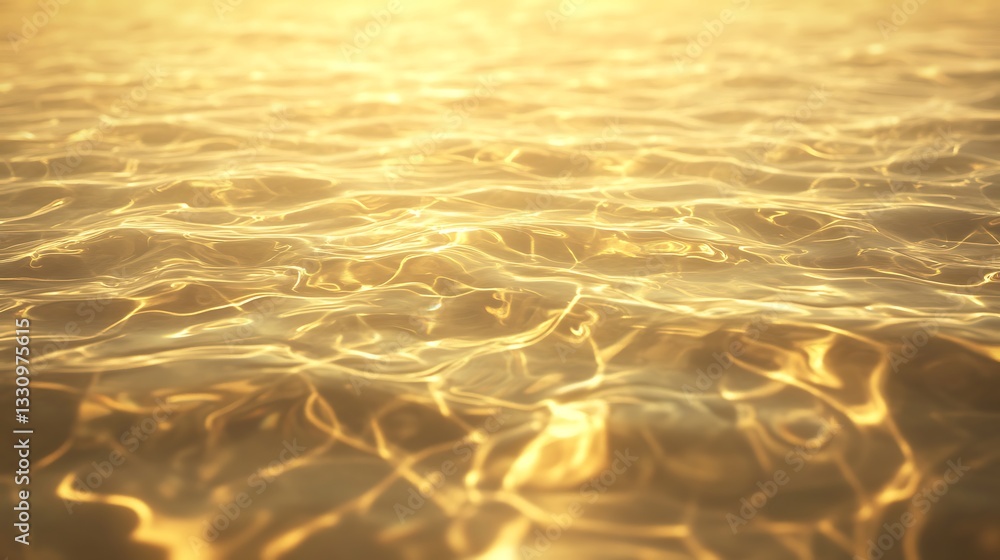 Aufkleber golden sunlight reflecting on water surface, creating a serene and tranquil atmosphere.
