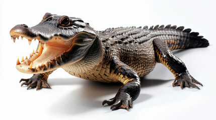 Obraz premium The crocodile with its big mouth open