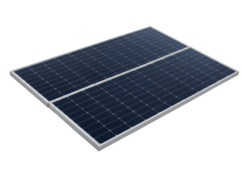 Two Solar Panels Isolated on White Background