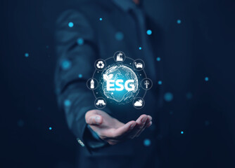 
ESG The concept of helping the world Sustainable corporate development Environmental and social accounting ESG concept of environment, society and governance 