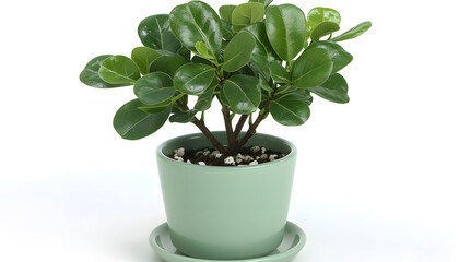 Obraz premium Fiddle leaf fig in a simple white planter.