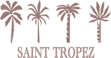 palms island college varsity saint Tropez tropical hawaii Miami usa cali Trending Script Slogan Graphic Tee t-shirt logo artwork typography tote badge emblem crest 