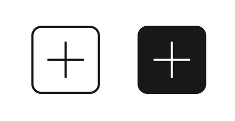 Obraz premium Add apps icon outlined icon vector collection.