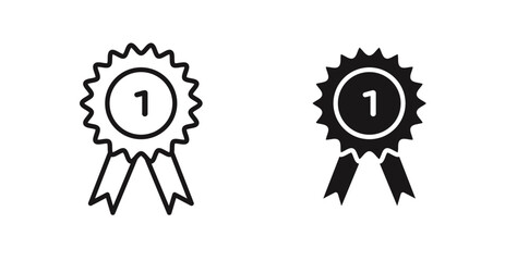 Badge icon outlined icon vector collection.