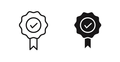 Badge icon outlined icon vector collection.