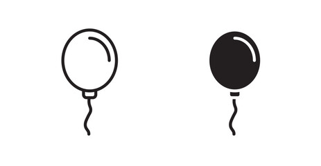 Balloons icon outlined icon vector collection. © ramsey