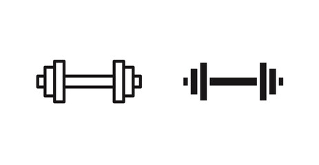 Fototapeta premium Gym icon outlined icon vector collection.