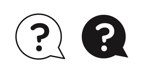 Interrogation icon outlined icon vector collection.