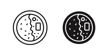 Kare raisu icon outlined icon vector collection.