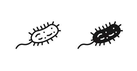 Microorganism icon outlined icon vector collection.