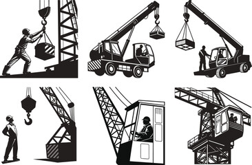 Crane Operation and Heavy Lifting in Construction Sites.