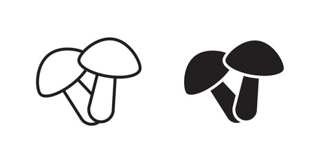 Mushroom icon outlined icon vector collection.