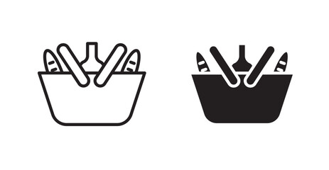 Obraz premium Picnic icon outlined icon vector collection.