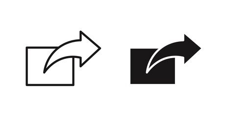 Share icon outlined icon vector collection.