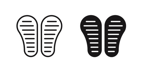 Fototapeta premium Soles icon outlined icon vector collection.