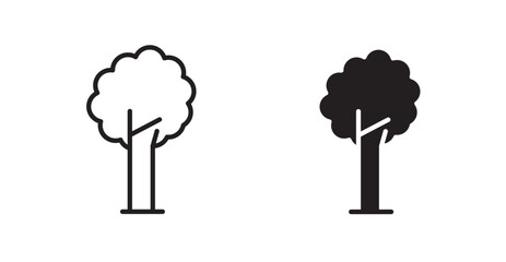 Tree icon outlined icon vector collection.