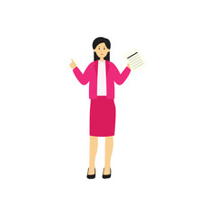 Law & Justice Character 2 Woman Presenting a Document