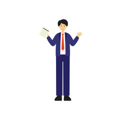 Law & Justice Character 2 Man Presenting a Document