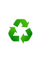 Recycle Logo Illustration Green Arrows White Background