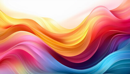Obraz premium Vibrant Abstract Colorful Wave Pattern - Modern Digital Art