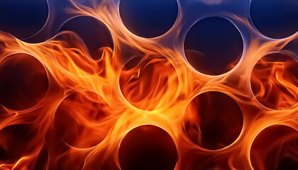 Fiery and Icy Abstract Flames in Dynamic Motion