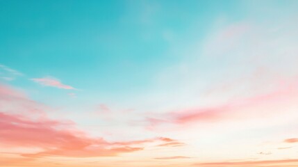 Fototapeta premium Serene Pastel Sky Sunrise Sunset Cloudscape Background
