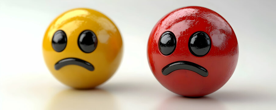 3D Sad Emojis Illustration