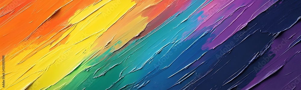 Poster colorful abstract waves in vibrant rainbow hues create a dynamic visual experience.