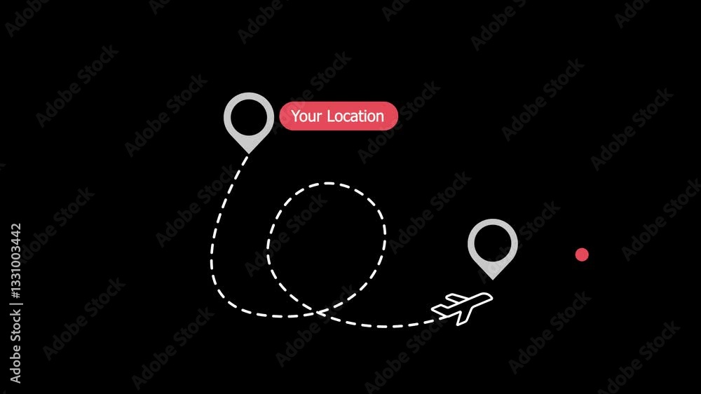 Poster airplane route dotted line. airplane line path icon. air plane flight route with the point of locati