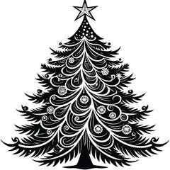 Christmas tree silhouette