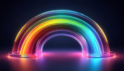 Vibrant Abstract Rainbow of Light on Dark Background