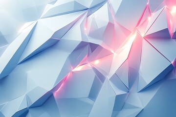 Obraz premium Abstract geometric background with glowing light, futuristic design