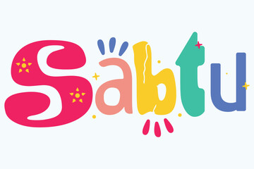 Colorful Indonesian Days of Week