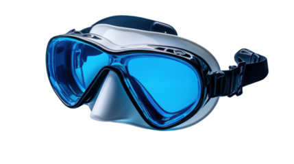 Diving mask with transparent background, perfect for summer adventures