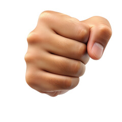 Strong Fist Gesture PNG Isolated on White