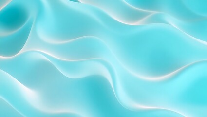 Obraz premium Abstract Light Blue Wavy Pattern Background - Smooth Fluid Texture, Soft Aqua Waves, Serene Oceanic Design, Calming Blue Tones, Modern Artistic Wallpaper
