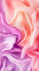 Elegant Silk Fabric with Pastel Pink, Peach, and Lavender Tones - A high-quality background with delicate, flowing hues.
