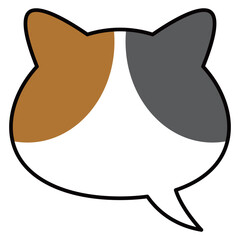 吹き出し　猫　かわいい