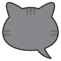 吹き出し　猫　かわいい