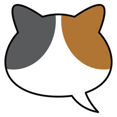 吹き出し　猫　かわいい