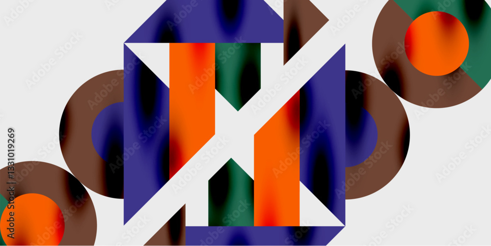 Leinwandbilder vibrant abstract background circles with smooth gradients, creating a dynamic and modern design. ide
