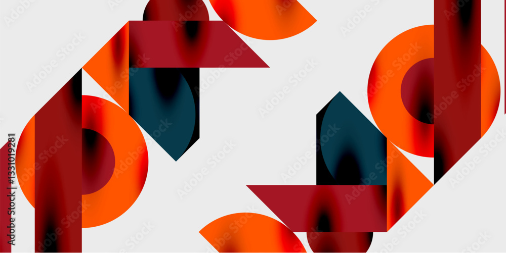 Poster vibrant abstract background circles with smooth gradients, creating a dynamic and modern design. ide